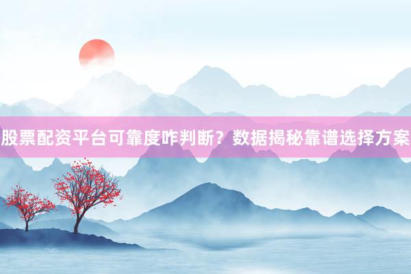 股票配资平台可靠度咋判断？数据揭秘靠谱选择方案