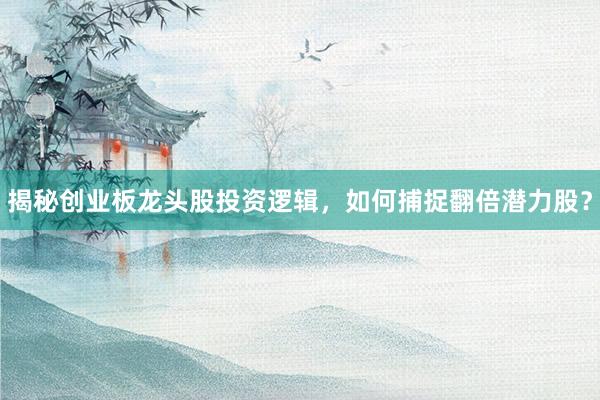 揭秘创业板龙头股投资逻辑，如何捕捉翻倍潜力股？